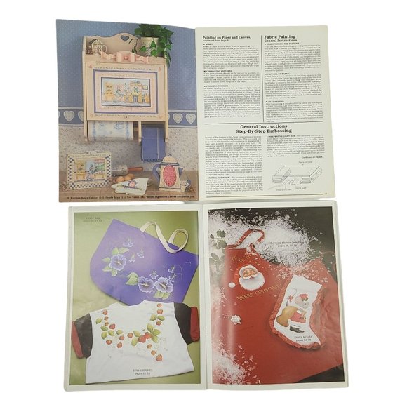 Crafting Books Lot Of 5 Embossing Painting Fabric Stitchery Tole Canvas Applique - Picture 5 of 11